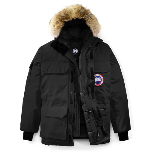 CANADA GOOSE/加拿大鹅   EXPEDITION COUPE FUSION系列 男士黑色带帽毛边防风派克大衣4660MA-NOIR