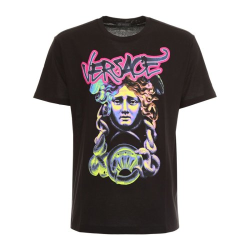  VERSACE/范思哲 男士印花棉质短袖T恤 A80032 A224589 A008 PLFSX