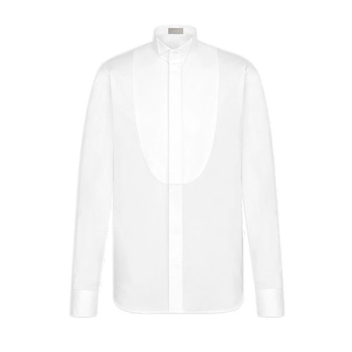 DIOR/迪奥  新款男士白色棉府绸燕尾服长袖衬衫 013C536A2088_C000