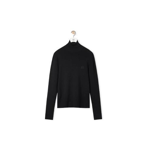  LOEWE罗意威 22年秋冬 男士 针织衫 Turtleneck fine rib sweater in wool H526Y14KCG-1100