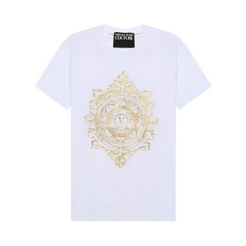  VERSACE JEANS COUTURE 男士白色棉质短袖T恤 71GAHF05 CJ00F G03 PLFSX