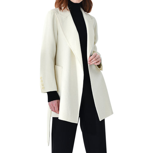 GeleiStory/GeleiStory 秋冬新款 英伦高奢水波纹双面呢大衣短款西服大衣外套羊毛外套 女士大衣