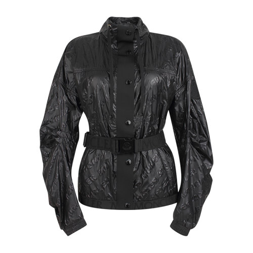 Moncler/蒙克莱  盟克睐女装 字母LOGO 女士黑色时尚收腰秋冬夹克外套 1A72400C0475999