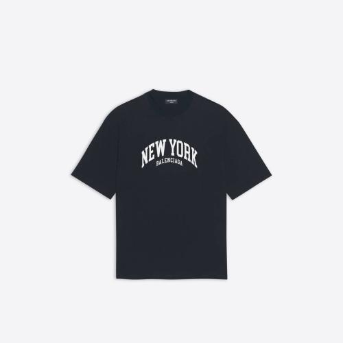  BALENCIAGA巴黎世家 22年春夏 男士 短袖T恤 Mens Cities New York T-shirt Medium Fit  in Bl