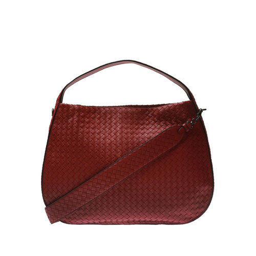 Bottega Veneta/葆蝶家 女士红色皮质编织单肩斜挎手提包 547225V00166423