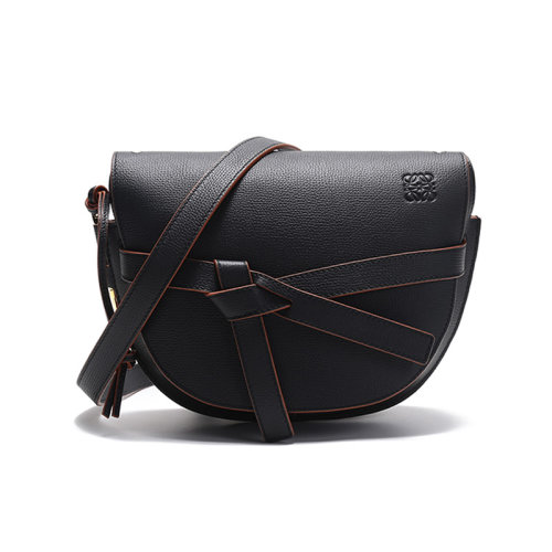 LOEWE/罗意威 女士GATE系列小号鹅卵石纹牛皮革单肩斜挎包马鞍包 A650T20X28