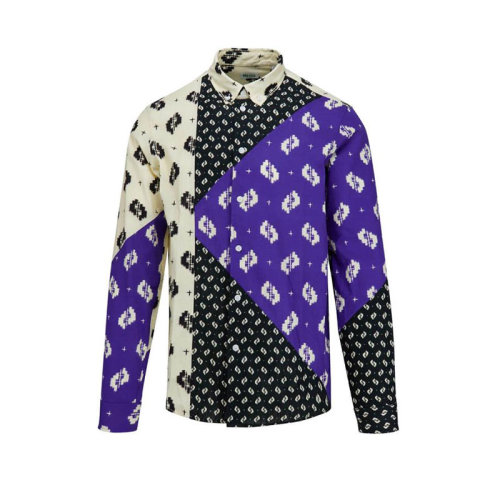 KENZO/高田贤三  凯卓男装 图案装饰 男士混色棉质时尚方领长袖衬衫 FA55CH4061PA.99