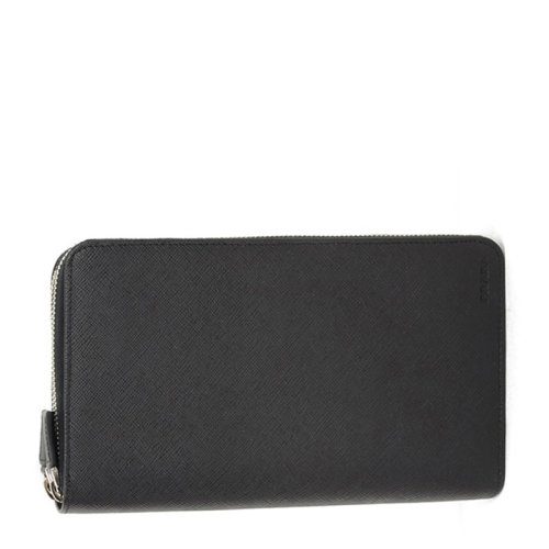 PRADA/普拉达 男士黑色压纹皮革钱包钱夹手拿包男包 2ML303-053-F0002