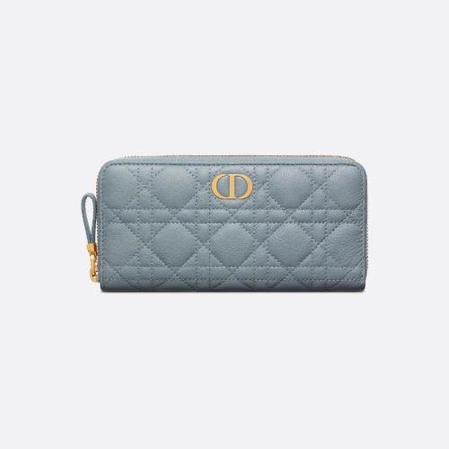  DIOR迪奥 22年秋冬 女士 钱包 Portefeuille Voyageur Dior Caro S5038UWHC_M81B