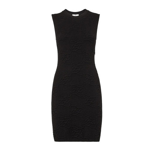 FENDI/芬迪      女士黑色羊毛羊绒连衣裙FZD914AHE9F0GME