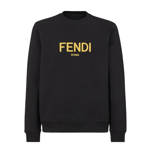 FENDI/芬迪  男士黑色纯棉圆领卫衣  FY0178AE05F0QA1
