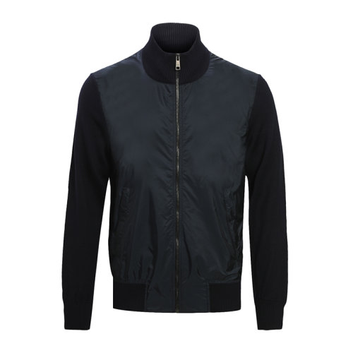 PRADA/普拉达 男士深蓝色羊毛棉夹克外套 SMC506-1GLK-F0008