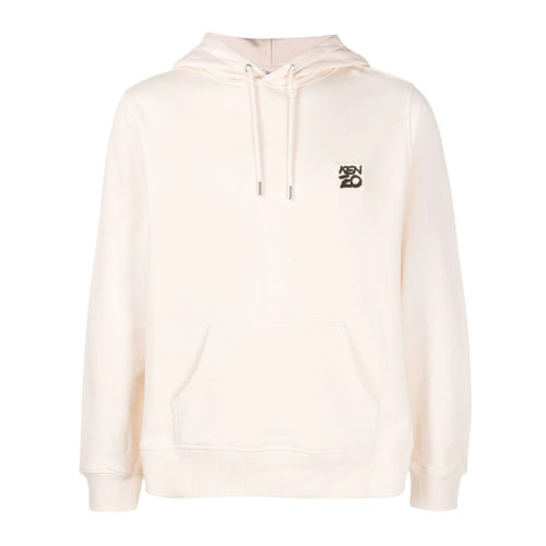 Kenzo 高田贤三 男装 服饰 米白色经典logo款连帽卫衣 男卫衣