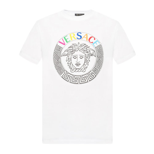VERSACE 范思哲 男士 服装  白色圆领美杜莎图案短袖T恤 男士短袖T恤