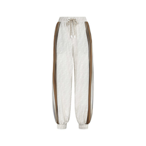 FENDI/芬迪 女士抽绳运动休闲裤长裤卫裤FF图案 FAB274 AGO8