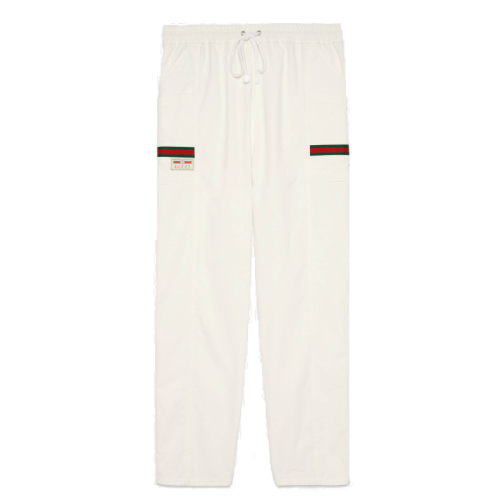 GUCCI/古驰  19秋冬男士新款白色棉质帆布休闲裤 604171 XDAX3 9061