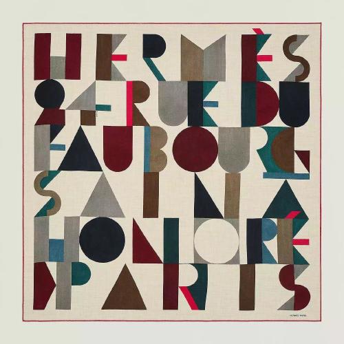  HERMES爱马仕 22年秋冬 男士 围巾 Carre 100 Jeu dAdresse H103884T 02