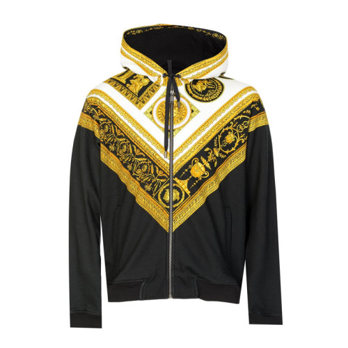 VERSACE/范思哲 男士拼色棉质印花装饰休闲上衣外套夹克 A79317-A225148-A708