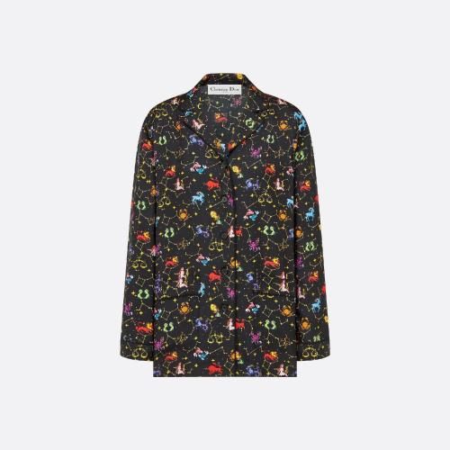  DIOR迪奥 22年秋冬 女士 长袖衬衫 Dior Chez Moi 衬衫 241V33A6633_X9729