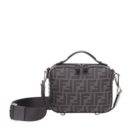 FENDI/芬迪迷你行李箱 FF提花布料迷你手袋小牛皮7VA552AG0M