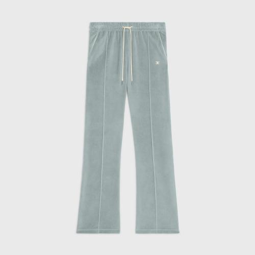  CELINE赛琳思琳 22年秋冬 男士 休闲裤 TRIOMPHE丝绒平纹针织喇叭运动裤 2Z020679I.09GL