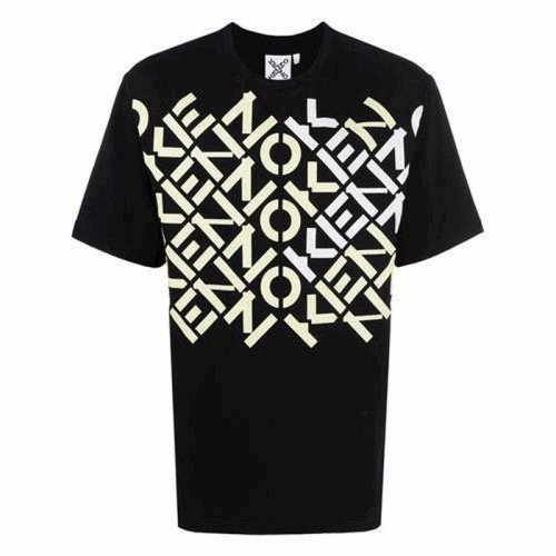  KENZO/高田贤三 男士黑色棉质短袖T恤 FC55TS2084SK 99 PLFSX