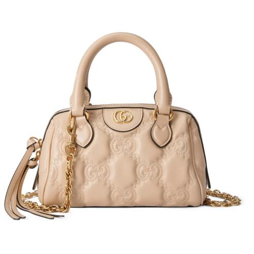  GUCCI古驰 22年秋冬 女士 GG绗缝皮革手提包 702251 UM8HG 9500