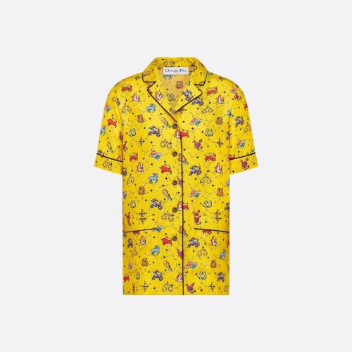  DIOR迪奥 22年秋冬 女士 短袖衬衫 Dior Chez Moi 短袖衬衫 241V29A6633_X2829