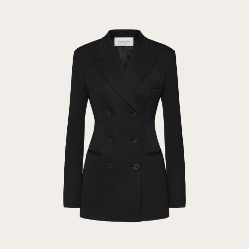 VALENTINO华伦天奴 22年秋冬 女士 西服外套 BLAZER EN LAINE STRETCH XB3CE2M56W50NO