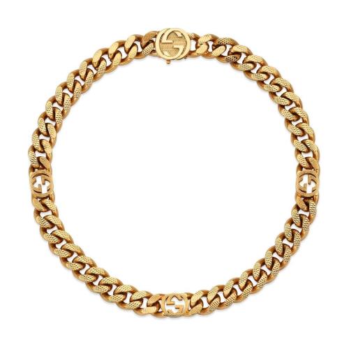 GUCCI古驰 22年秋冬 女士 互扣式双G颈圈 700068 I4600 8005