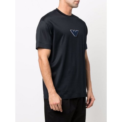  Emporio Armani/安普里奥阿玛尼 男士蓝色棉质短袖T恤 3L1TCD 1JUVZ 0920 PLFSX