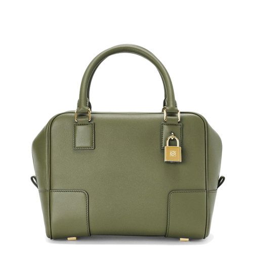 LOEWE/罗意威 Amazona 19系列 女士鳄梨绿色小牛皮方形金属挂锁手提单肩包0010623700