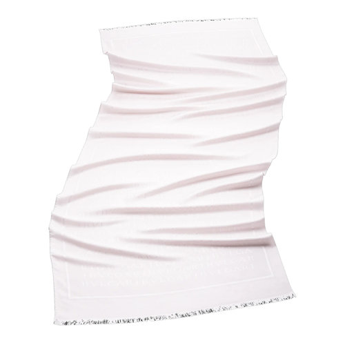 BVLGARI/宝格丽 女士Lettere Maxi羊毛和精美的白色丝绸围巾241419