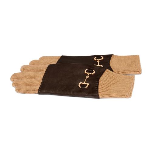  GUCCI古驰 22年秋冬 女士 饰马衔扣羊毛手套 678921 3SAA6 2065