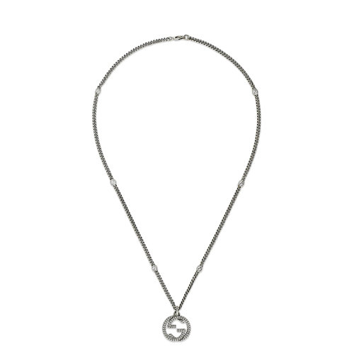 GUCCI/古驰 925纯银双G吊坠复古项链678651J84000728