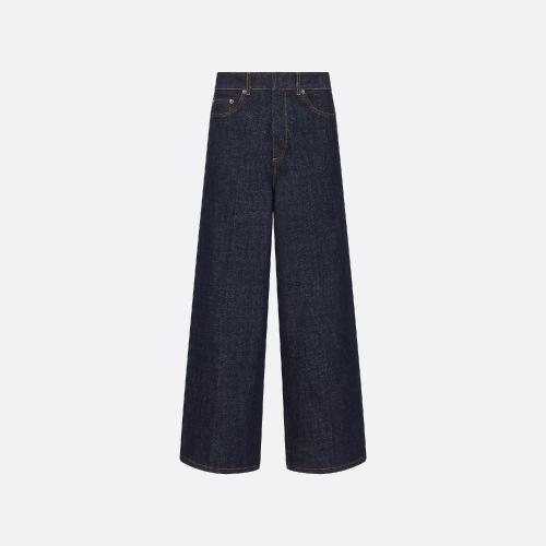 DIOR迪奥 22年秋冬 女士 牛仔裤 Jean cropped evase Dior?8， D07 222P07A3524_X5651