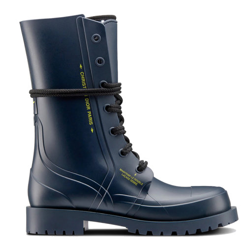 DIOR/迪奥 Diorcamp系列 女士深蓝色斜纹橡胶和氯丁橡胶踝靴KCI671RON_S56B