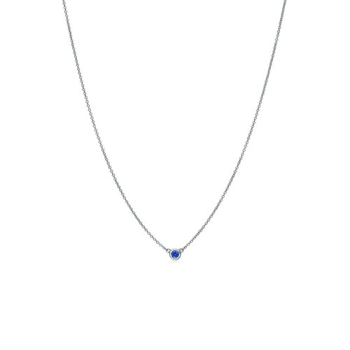 Tiffany & Co./蒂芙尼 ElsaPeretti?系列铂金镶嵌蓝宝石项链 62632909