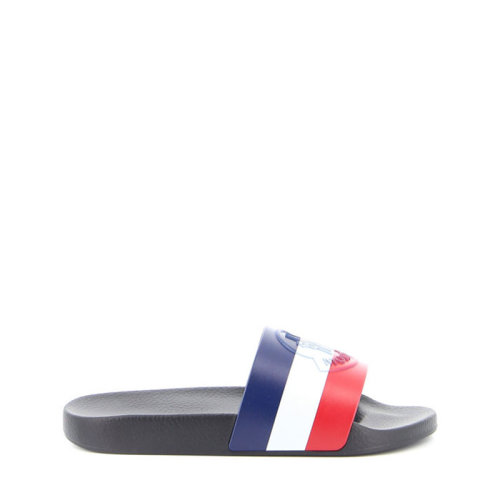 Moncler/蒙克莱 蒙口男鞋 男士浮雕徽标拼色时尚百搭凉拖一字拖 4C7000001A49998