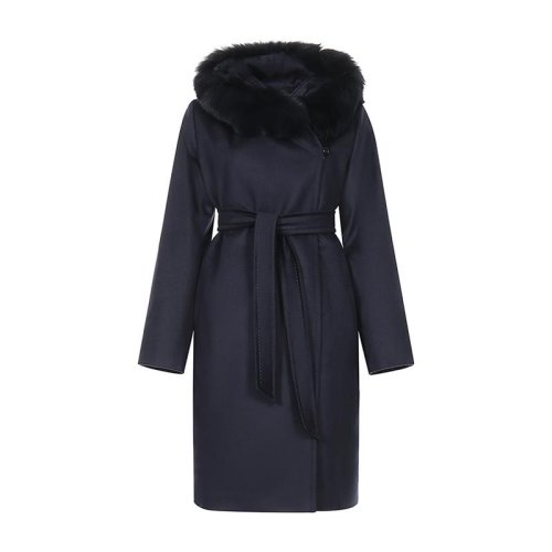  MaxMara/麦丝玛拉 女士蓝色羊毛大衣 MANGO-010