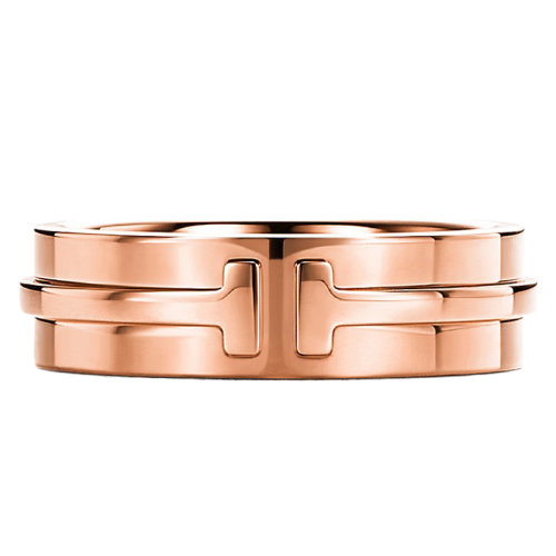 Tiffany & Co./蒂芙尼 18K金 玫瑰金 宽式戒指GRP09007