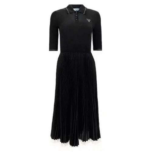  PRADA/普拉达 女士黑色混纺连衣裙 P3B06MS20110FT-F0002