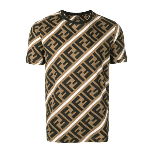 Fendi 芬迪  男装 服饰 棉质复古logo印花时尚圆领半袖 男士短袖T恤