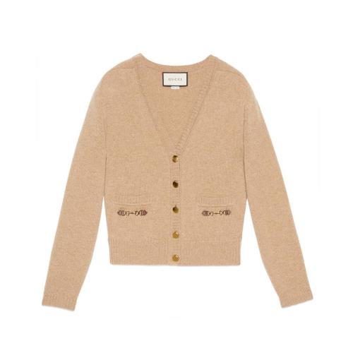  GUCCI古驰 22年秋冬 女士 马衔扣羊绒开衫 628412 XKBH9 2184