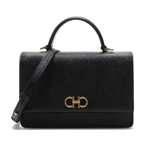 SalvatoreFerragamo/菲拉格慕 女士牛皮GANCINI迷你手提单肩斜挎包 22D866