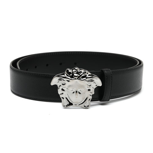 VERSACE/范思哲 美杜莎金属头带扣式牛皮革男士腰带皮带10013401A00593
