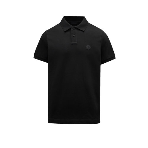Moncler/蒙克莱 22年秋冬新款 男士黑色纯棉徽标贴片短袖polo衫H20918A0000784556999