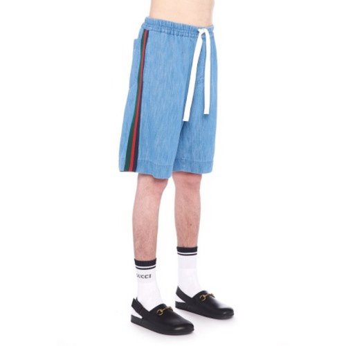  GUCCI/古驰 男士蓝色棉质短裤 519935 XRA79 4048 PLFSX