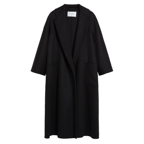 MaxMara/麦丝玛拉 22年秋冬新款 LUDMILL系列 女士黑色羊绒大衣1016052906004