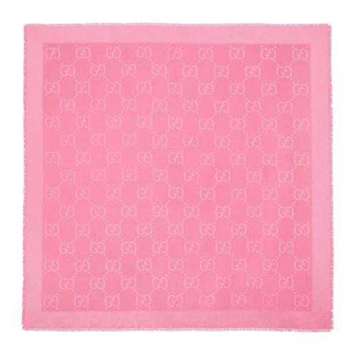  GUCCI古驰 22年秋冬 女士 GG提花真丝羊毛混纺披肩 663671 3GC43 5800